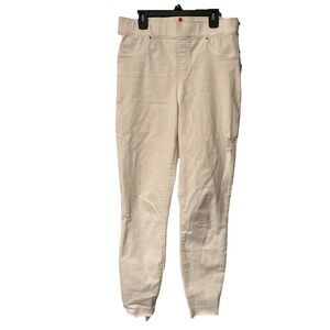 Spanx Distressed Jeans Women Med White Skinny High Rise Legging Stretch 20229R